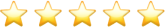 Google review stars for Bella Smiles in Mt. Pleasant, Texas